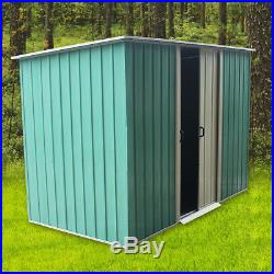 Garden Shed Storage Large Yard Store Door Metal Roof Building Tool Box Container
