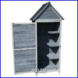 Garden Shed Storage Large Yard Store Door WOOD Roof Building Tool Box Container