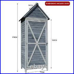 Garden Shed Storage Large Yard Store Door WOOD Roof Building Tool Box Container