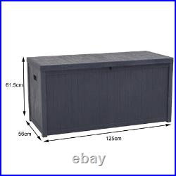 Garden Storage Box 290L 430L Large Outdoor Chest Waterproof Utility Boxes Black