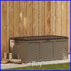 Garden Storage Box 634L XX Large Outdoor Patio Plastic Utility Sit on Lid Chest