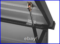 Garden Storage Box Dark Grey Steel Lockable Lid 600L Cebrosa