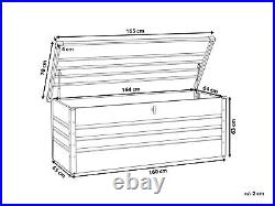 Garden Storage Box Grey Steel Lockable Lid 600L Cebrosa