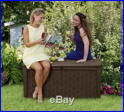 Garden Storage Box Large Deck Bench Utility Cushion Patio Garage Waterproof 400L
