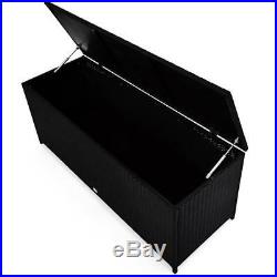 Garden Storage Box Patio Outdoor Chest Container Large Black Tools Furniture