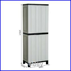 Garden Storage Cupboard Outdoor Utility Cabinet Waterproof Plastic unit shed