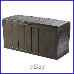 Garden Storage Shed Container Outdoor Outside Box Plastic Panelled Wood Effect