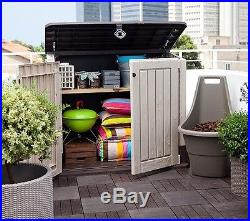 Garden Storage Shed Unit Waterproof Outdoor Patio Large Box Beige/Brown NEW