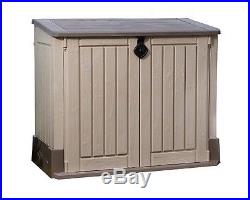 Garden Storage Shed Unit Waterproof Outdoor Patio Large Box Beige/Brown NEW