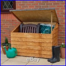 Garden Tool Chest Storage Box Top Opening Lid Large Wood Unit Outdoor Patio