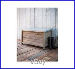 Garden Trading Aldsworth Outdoor/Indoor Large Wooden Storage Box Zinc Lid