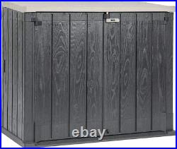 Gardens Storage Shed Bin Box Extra Large Container Bikes Lawn Mower Anthracite