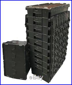 George UTZ Black 56 Litre Plastic Storage Boxes Containers Crates Totes + Lids