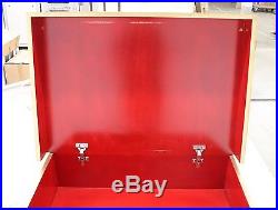 Gold & Red Extra Large Wooden Storage Box For 16 Pairs Of Shoes 2 x Drawers