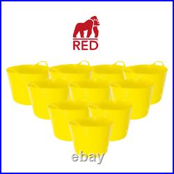 Gorilla Tubs Large 38L x10 Plastic Work Trugs Builders Buckets (Red Gorilla)