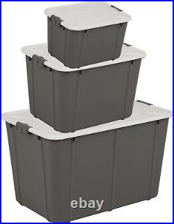 Grey Storage Containers Strong Organic Design With Clip Locked Lids