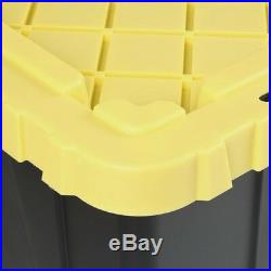 HDX 55 Gal (5 Pack) Large Storage Bin Tote Durable Plastic Snap On Lockable Lid
