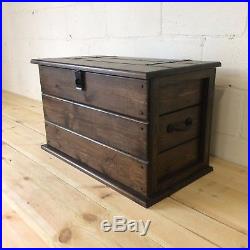 Handmade Large Pine Storage Chest / Trunk / Boot Box /Toy box Church Oak Wax