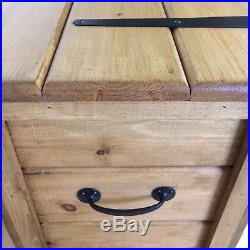 Handmade Large Pine Storage Chest / Trunk / Boot Box /Toy box Rustic Pine Wax