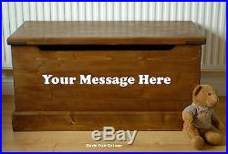 Handmade Wooden Children's Toy Box Carved Personalised Storage Chest/Seat NEW