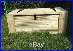 Handmade treated wooden outdoor garden patio storage chest box xxl tanalised