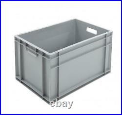 Heavy Duty Euro Stacking Boxes Packs BiGDUG Warehouse Containers Blue & Grey