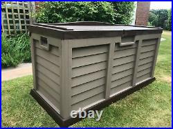 Heavy Duty Outdoor Storage Box Plastic Garden Bench Seat Large Lockable Unit