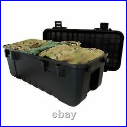 Heavy Duty Plano Military Storage Trunk, Black Perfect for Indoor/Outdoor Use