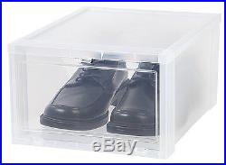 IRIS Large Drop Front Shoe Box, 6 Pack