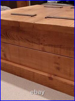 Indigo Furniture Large Storage Coffee Table/blanket Box. Solid Pine
