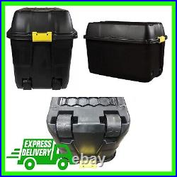 Indoor Outdoor Large Heavy Duty Storage Trunks With Wheels & Yellow Handles
