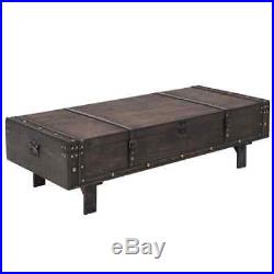Industrial Coffee Table Wooden Large Chest Trunk Storage Box Retro Side Tables