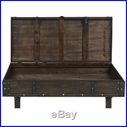 Industrial Style Coffee Table Wooden Large Chest Trunk Storage Box Side Tables