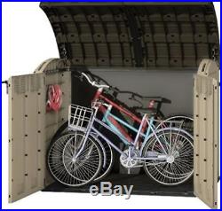 KETER EXTRA LARGE OUTDOOR STORAGE SHED Garden Furniture Box Bikes Wheelie Bin S2