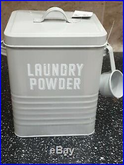 Keep Your Sink Area Organised Laundry Powder Tin With Scoop, Peg Caddy Tin