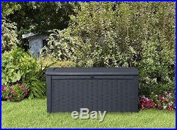 Keter Borneo Outdoor Plastic Storage Box Garden Furniture Anthracite