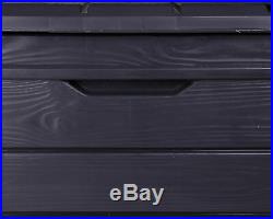 Keter Brightwood Anthracite XL Size 454L Waterproof Garden Storage Bench Box
