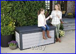 Keter Denali Garden Storage Deck Box XL or L Size Shed Piston Hinge Waterproof
