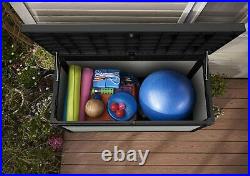 Keter Denali Garden Storage Deck Box XL or L Size Shed Piston Hinge Waterproof