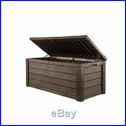 Keter Eastwood Extra Large Garden Storage Box, Deck Patio Furniture 570L Brown