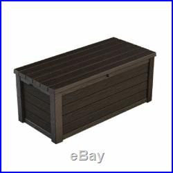 Keter Eastwood Extra Large Garden Storage Box, Deck Patio Furniture 570L Brown