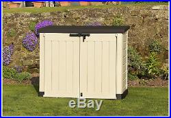 Keter Extra Large Outdoor Garden Patio Storage Box Utility Cabinet Cupboard New