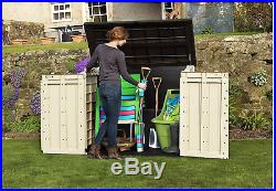Keter Extra Large Outdoor Garden Patio Storage Box Utility Cabinet Cupboard New