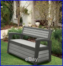 Keter Extra Large Outdoor Garden Storage Container Unit Box Bench Chair Seat