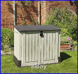 Keter Garden Outdoor Patio Wheelie Bin Storage Box Furniture Container Large NEW