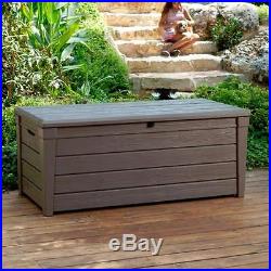 Keter Garden Plastic Storage Box 455L Capacity Storage Bench Large Outdoor Patio
