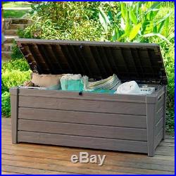 Keter Garden Plastic Storage Box 455L Capacity Storage Bench Large Outdoor Patio