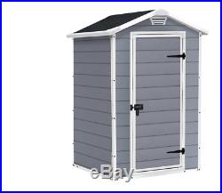 Keter Large Shed Unit Outdoor Garden Patio Storage Box Container Grey 3 x 4ft