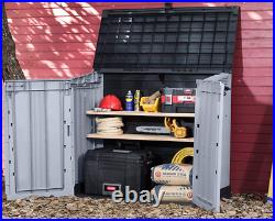 Keter Large Storage Shed Garden Outdoor Bin Tool Store Lockable Waterproof Unit