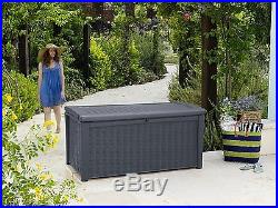 Keter Storage Box Container Plastic Garden Outdoor Furniture Large Chest 416 L